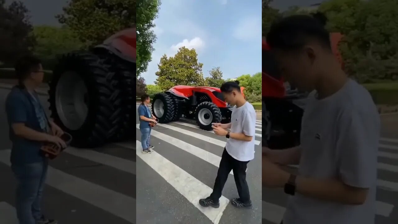 Modern tractor 🚜 remote control 🛂🎛️ #viral #subscribe