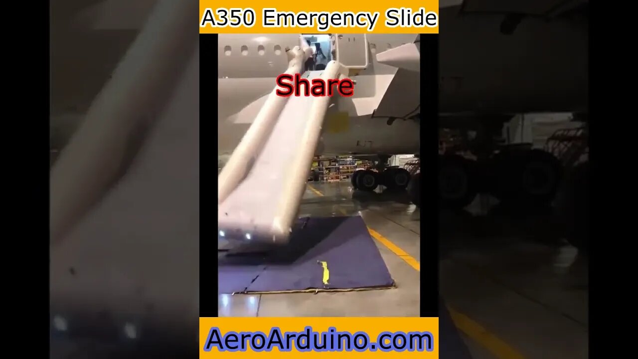 Airbus #A350 Hangar Emergency Escape Slide Test #Aviation #Flying #AeroArduino