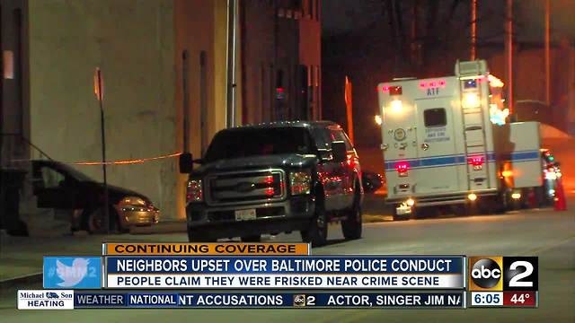 Neighbors near crime scene of slain Baltimore detective upset about police conduct