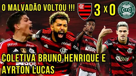 VIU ESSA! COLETIVA AYRTON LUCAS E BRUNO HENRIQUE PÓS JOGO FLAMENGO 3 X 0 CORITIBA