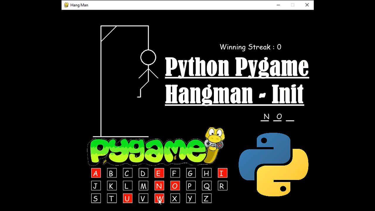 Hangman - Init | Python | Pygame Module | Programming Beginners