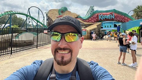 Front Row POV of KRAKEN Sea World, Orlando, Florida, USA