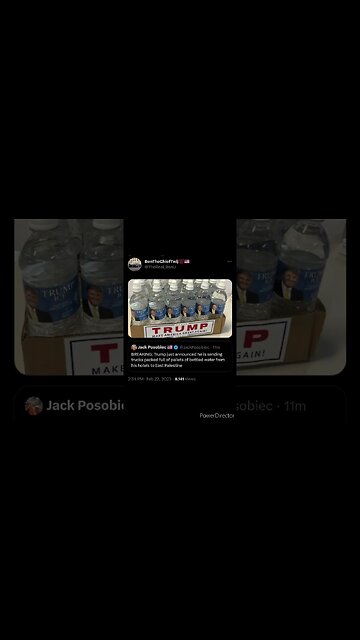 Trump announced he is sending trucks packed full of pallets of water from his hotels East Palestine