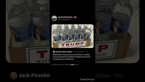 Trump announced he is sending trucks packed full of pallets of water from his hotels East Palestine