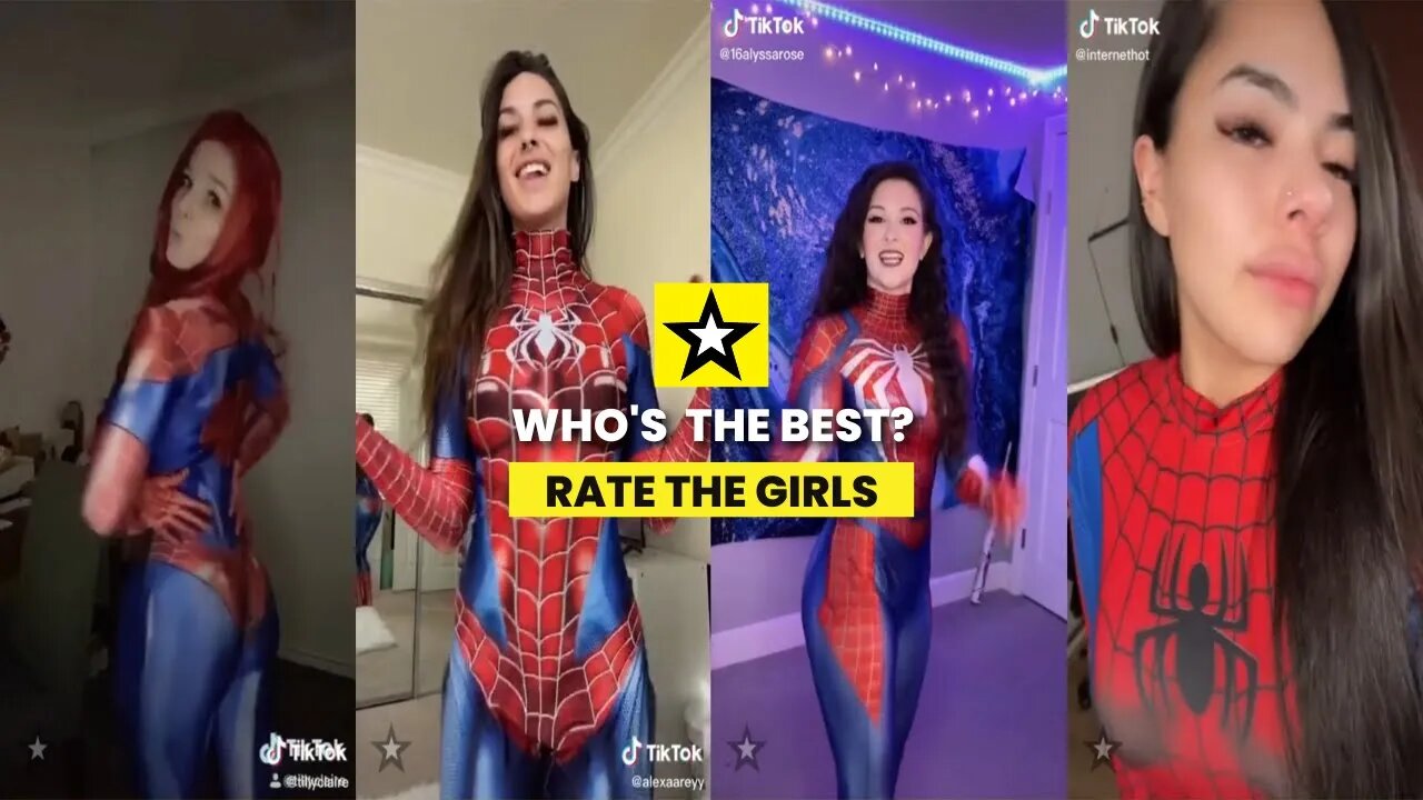 Rate the Girls: Best Spiderwoman TikTok Cosplay Contest #6 (Spiderman) 🕷💖