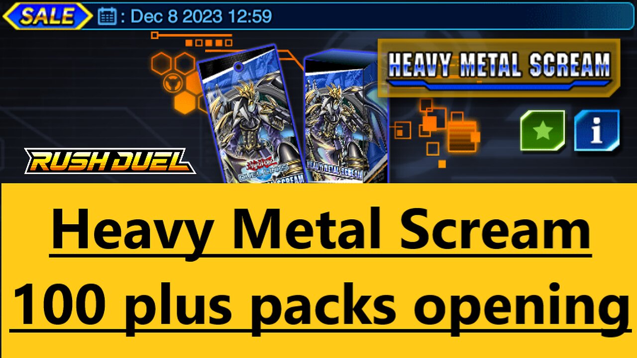 Duel Links: Rush Duel Gacha Heavy Metal Screaming 100 plus Pack opening