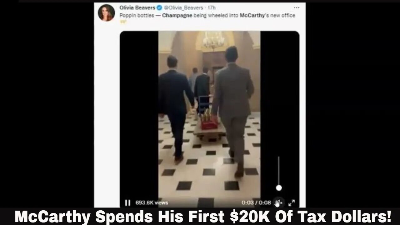 McCarthy Spends His First $20K Of Tax Dollars!