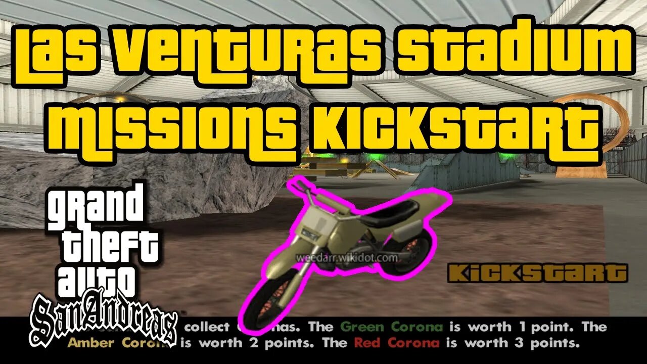Grand Theft Auto: San Andreas - Las Venturas Stadium Missions Kickstart [Dirt Bike Obstacle Course]