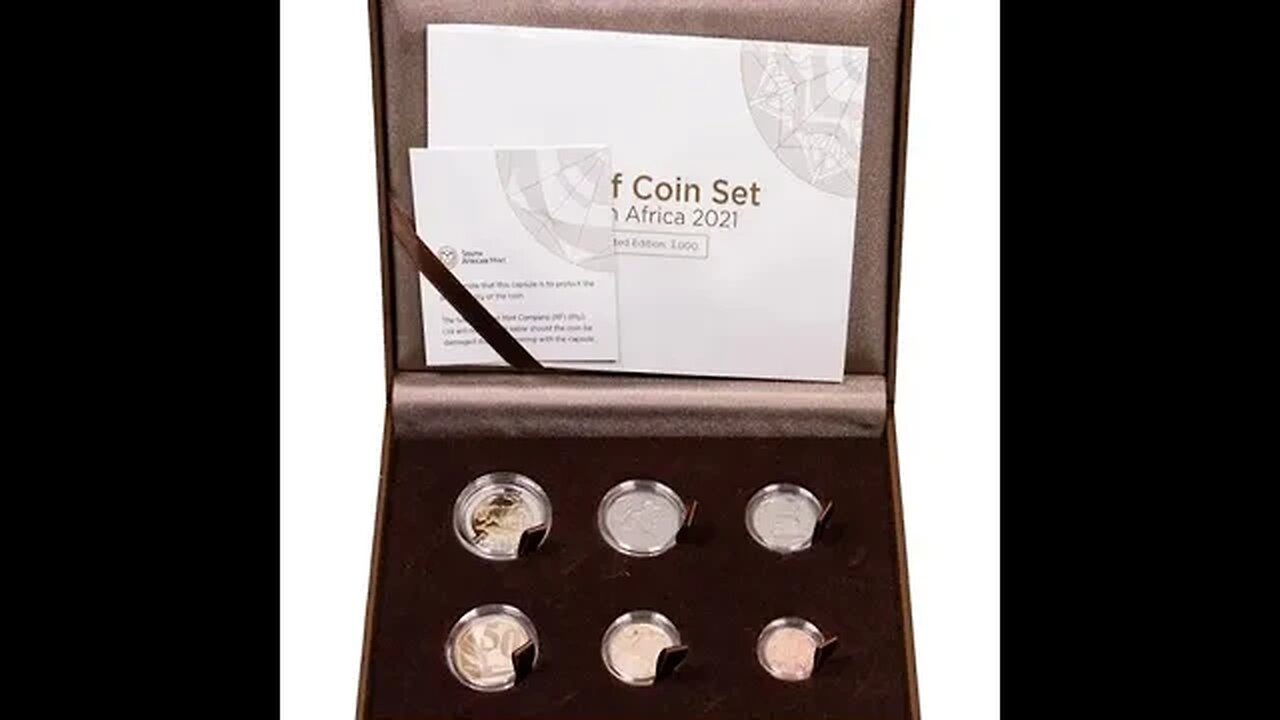 6 - PIECE SET - 2021 SOUTH AFRICA PROOF COINS SET GEM PROOF OGP