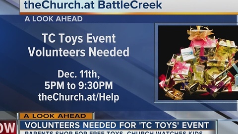 BattleCreek church asking for volunteers at holiday event