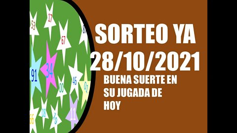 SORTEO YA NUMERO PROBABLE 28 OCTUBRE 2021