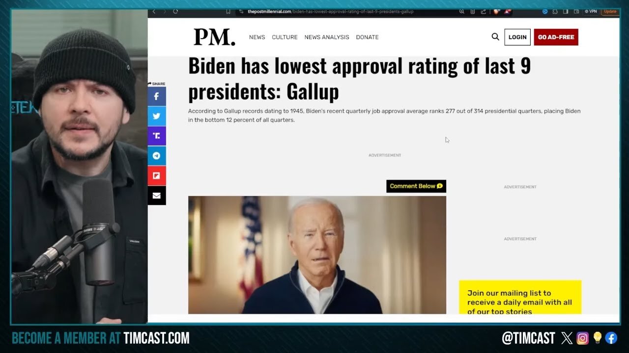 Biden LOWEST Polling President In 40 Years, Economic Crash Predicts TRUMP VICTORY 2024