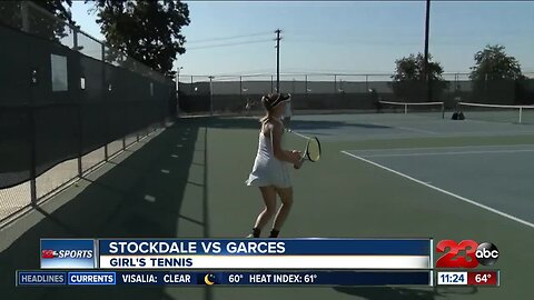 Garces picks up home girl's tennis win