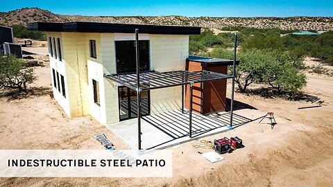 TIME LAPSE - Building An Indestructible Steel Patio | Part 1