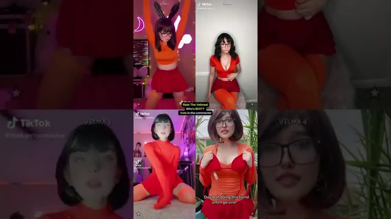 Rate the Girls: Best Velma - Scooby Doo TikTok Cosplay Contest #2 🧡👻🧛‍♂️ #shorts