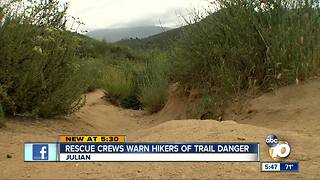 Rescue crews warning hikers