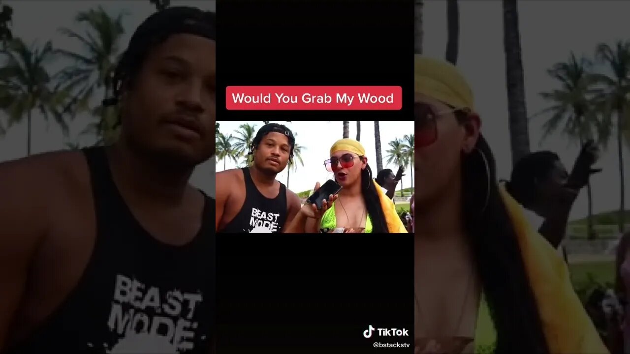 IG model grabs his wood lol