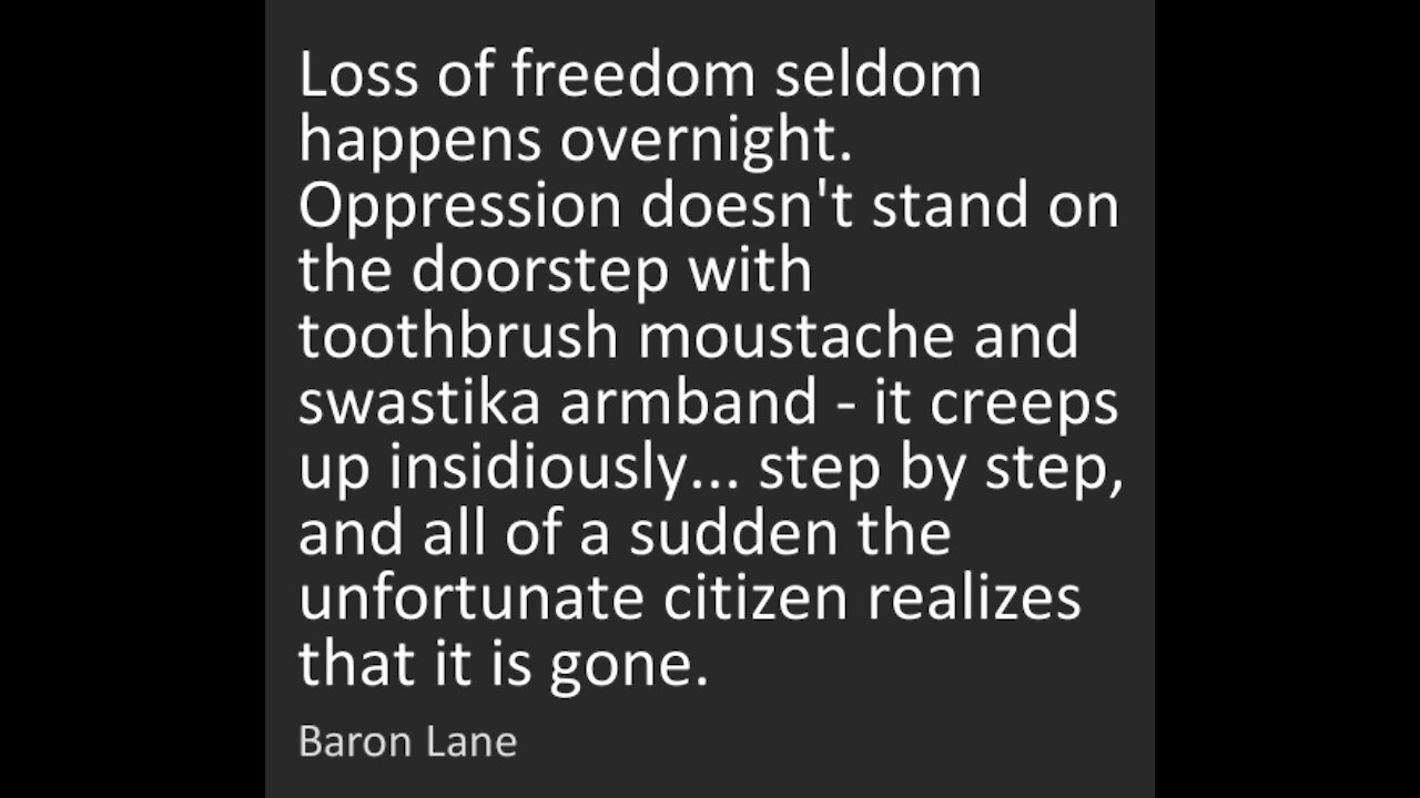 How much freedom are you willing to lose?