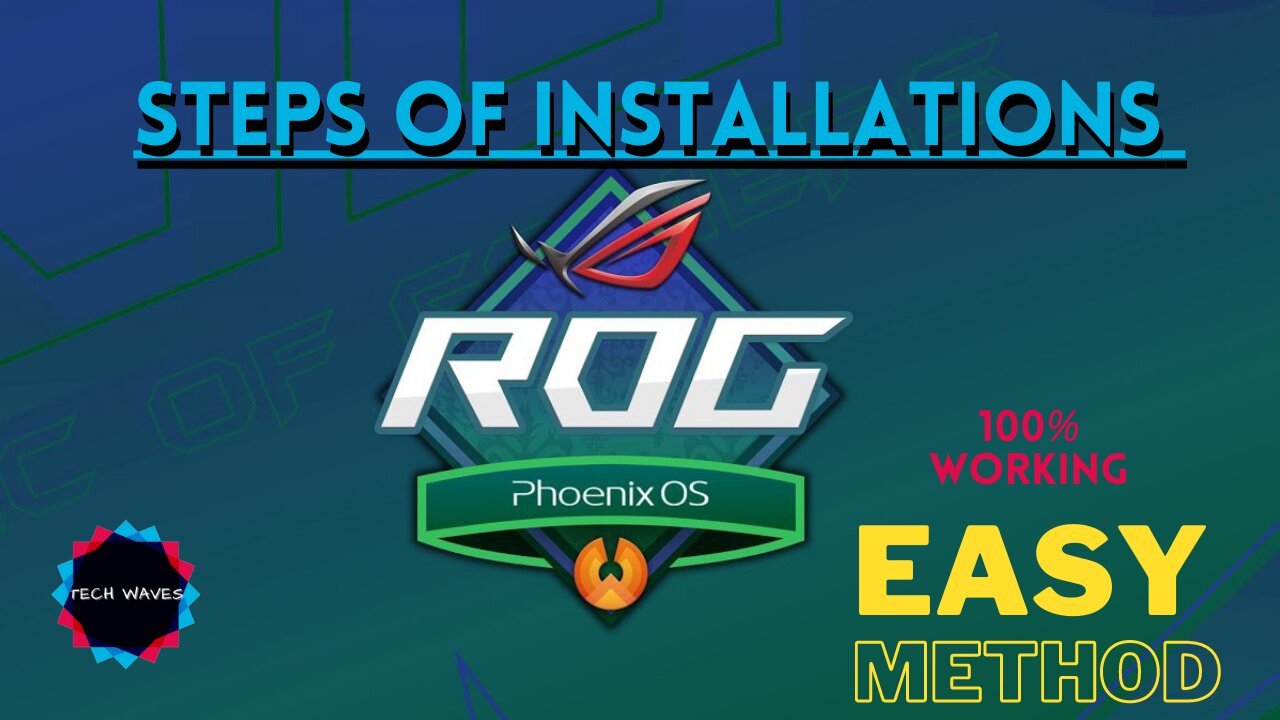 Steps of installations || PHOENIX OS (ROG VERSION) || latest Update 2021