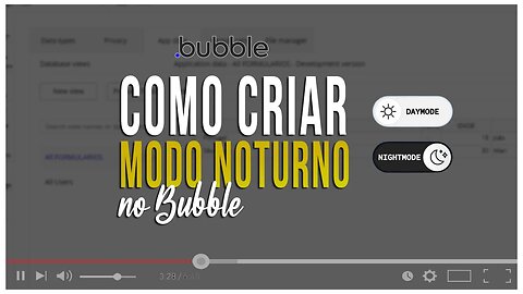 Como fazer modo noturno no bubble