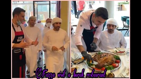 Fazza visiting a burak restaurant