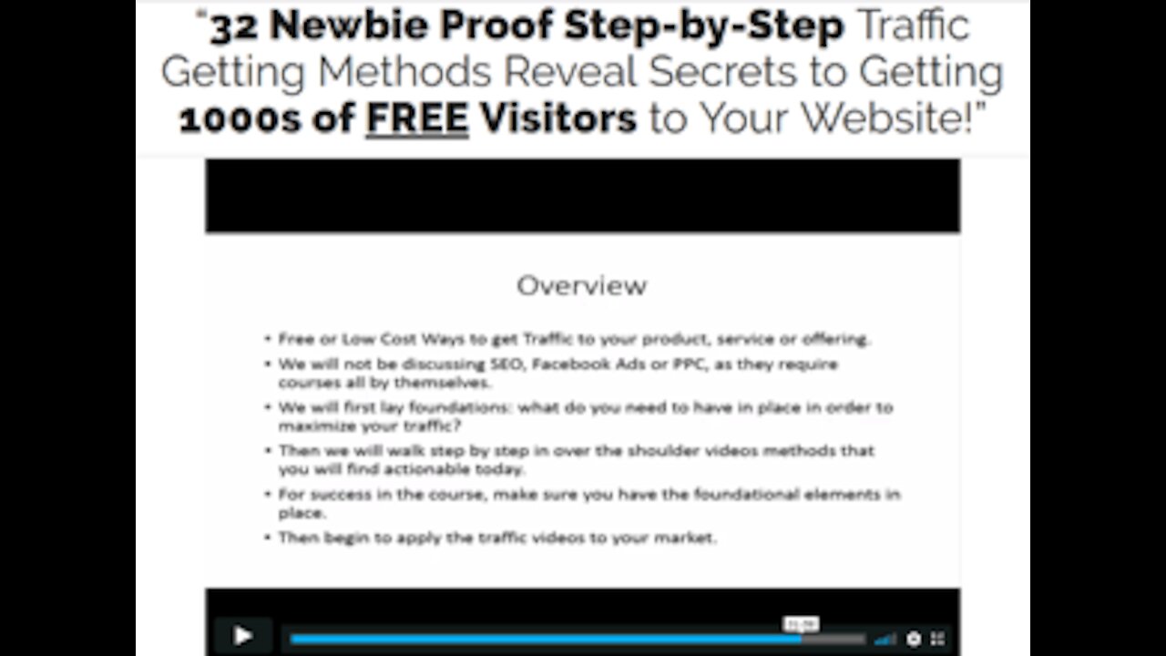 32 Free Traffic Generation Videos