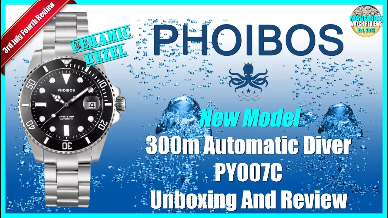 Deep Stunner! | Phoibos 300m Chinese Automatic Ceramic Diver PY007C Microbrand Unbox & Review