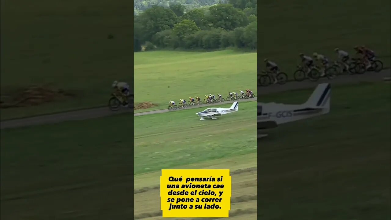 Que pensaría si una avioneta cae desde el cielo, y se pone a correr junto a su lado?