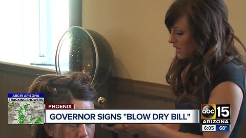 Arizona governor axes licenses for blow-dry salons