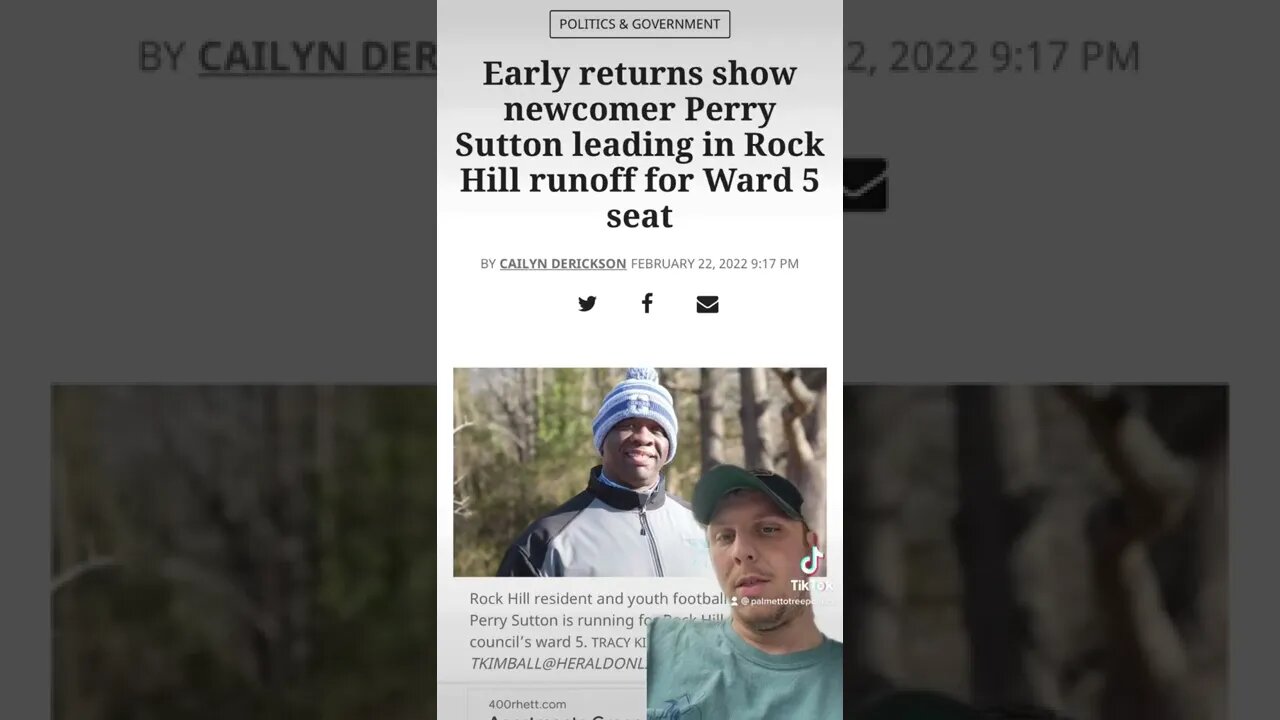 Perry Sutton Defeats Nikita Jackson for Rock Hill Ward 5 Seat