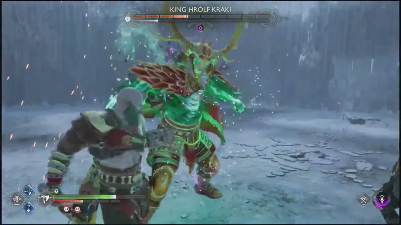 King Hrolf FULL BOSS FIGHT | God of War: Ragnarök 4K Clips (PS5, PS4) | God of War Ragnarok