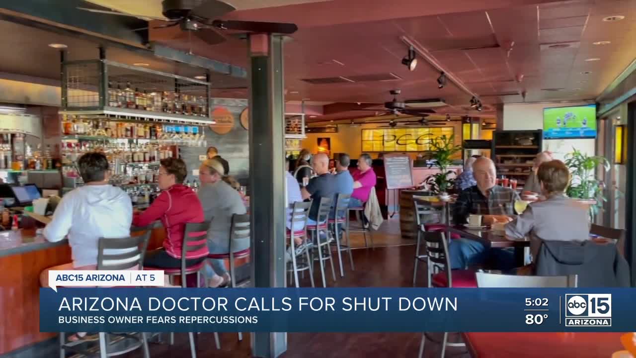 Doctor urges Governor Ducey to reintroduce restrictions on certain indoor activities