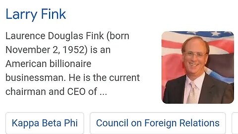 Laurence Douglas Fink OR MR LARRY FINK CEO OF BLACKROCK