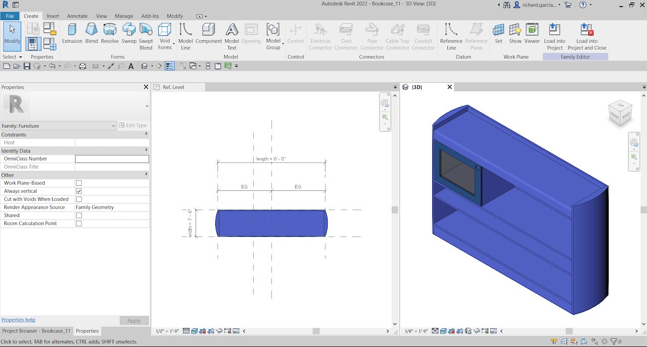 REVIT FAMILY CREATION TUTORIAL - BOOKCASE - PART 10: APPLYING MATERIALS