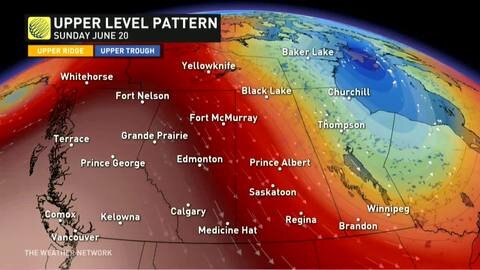 Dry, cooler air moving onto the Prairies