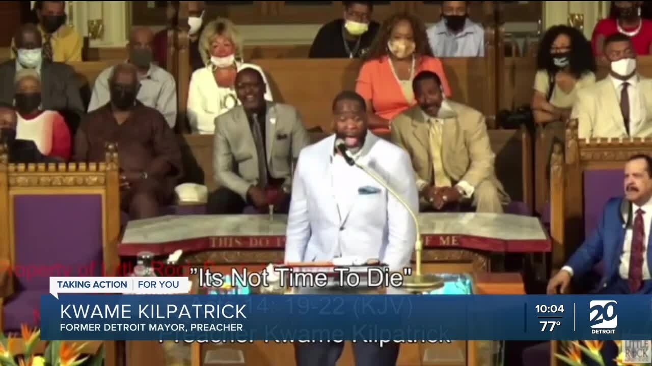 Kwame Kilpatrick preaches at Detroit church