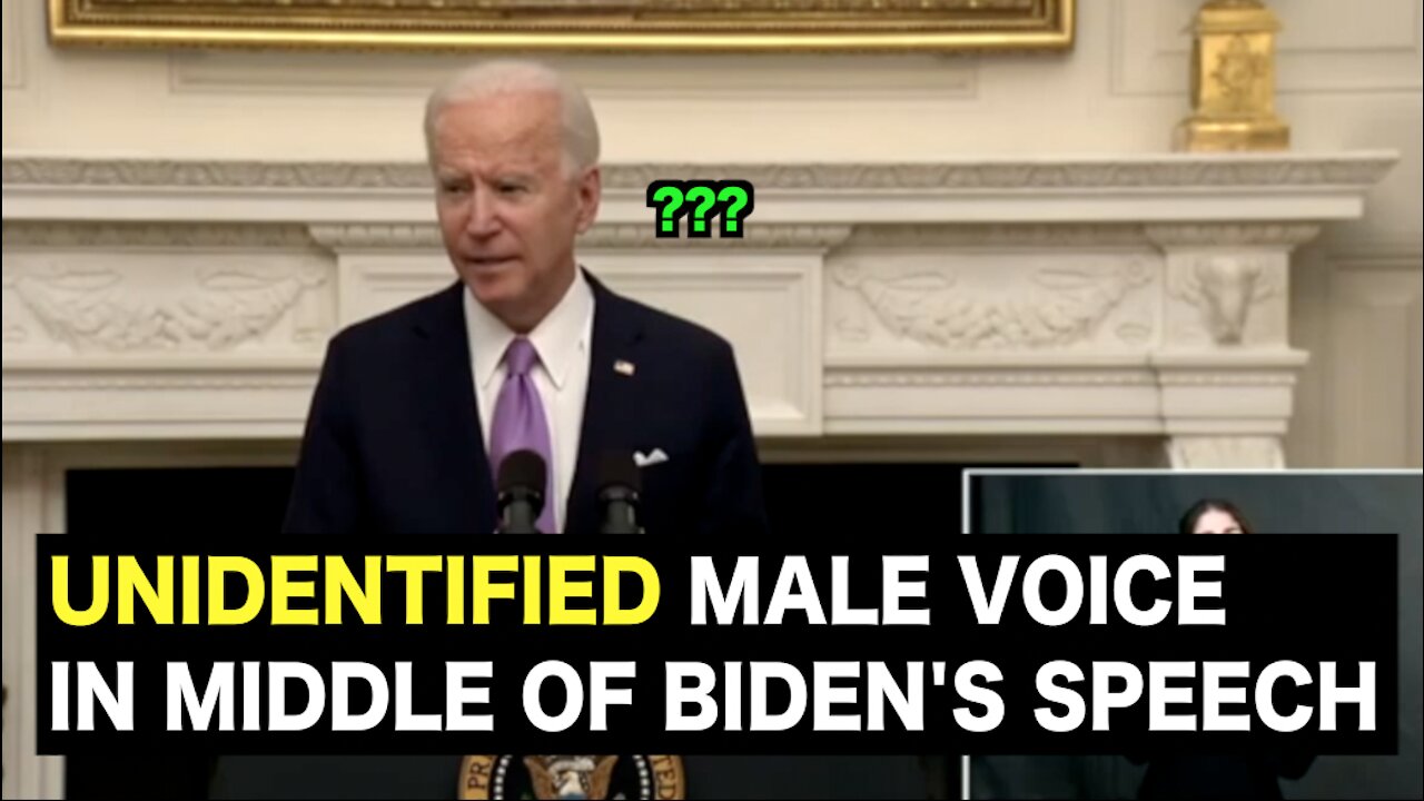 Unidentified male voice In middle of Biden's speech. Who is he? - Koreanajones