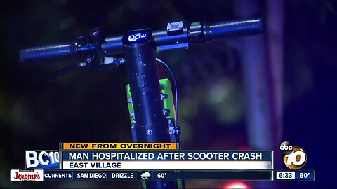 Man hurt after dockless scooter crash in East Village