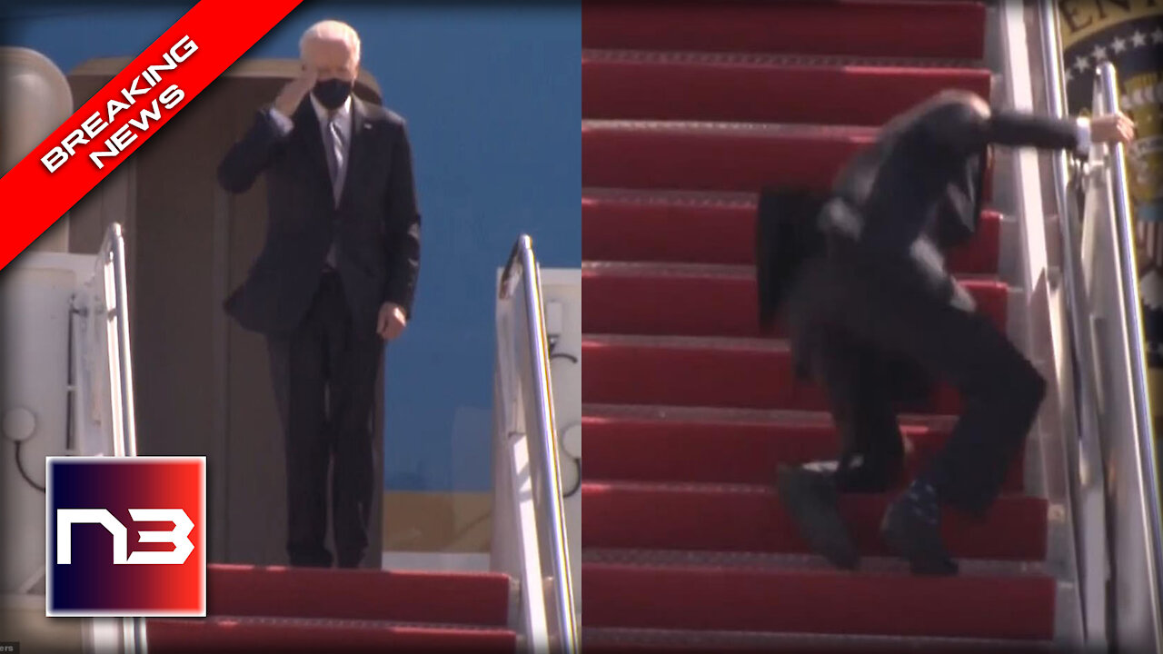 BREAKING: Biden FALLS Multiple Times Trying to Board Air Force One - EMBARRASSES the Nation