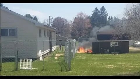 Fire & Black Smoke Rises Over Quinnesec, MI With Fire Department Responding | Jason Asselin