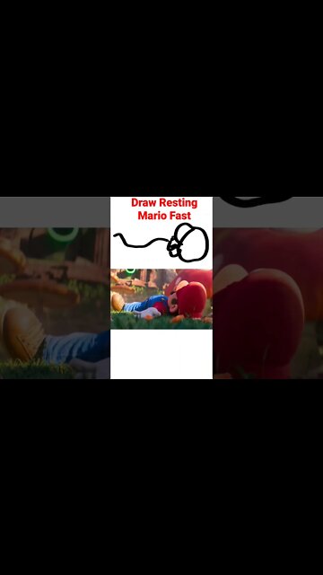 Draw Resting Mario From Movie Fast #mario #nintendo #mariomovie