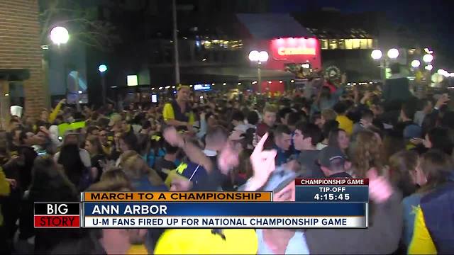 Michigan fans in Ann Arbor are ready for the National Title game