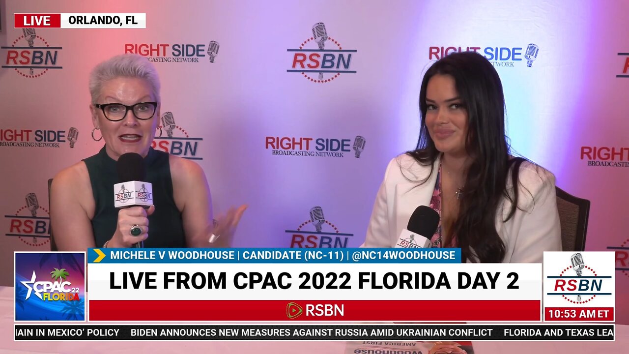 Congressional Candidate (NC-11) Michele V Woodhouse Interview with RSBN's Liz Willis at CPAC 2022