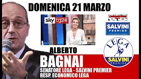 🔴 Sen. Alberto Bagnai ospite a "Agenda" di SkyTg24 (21/03/2021).