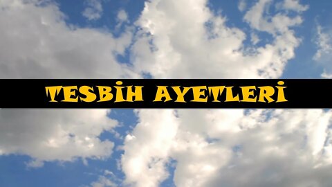 PAZAR GÜNÜ EVRADI ŞERİF / TESBİH AYETLERİ