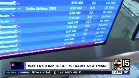 Winter storm causing travel nightmare across the country