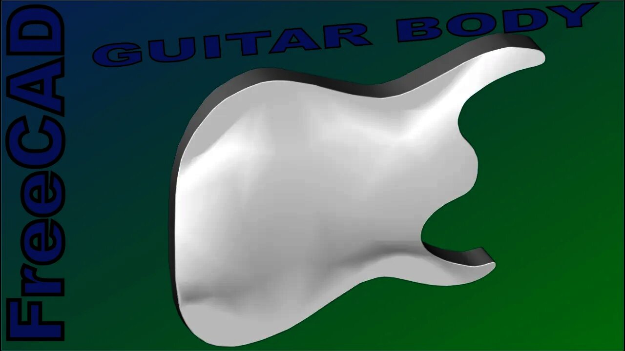 FreeCAD - Make a Guitar Body (Another Method) |JOKO ENGINEERING|