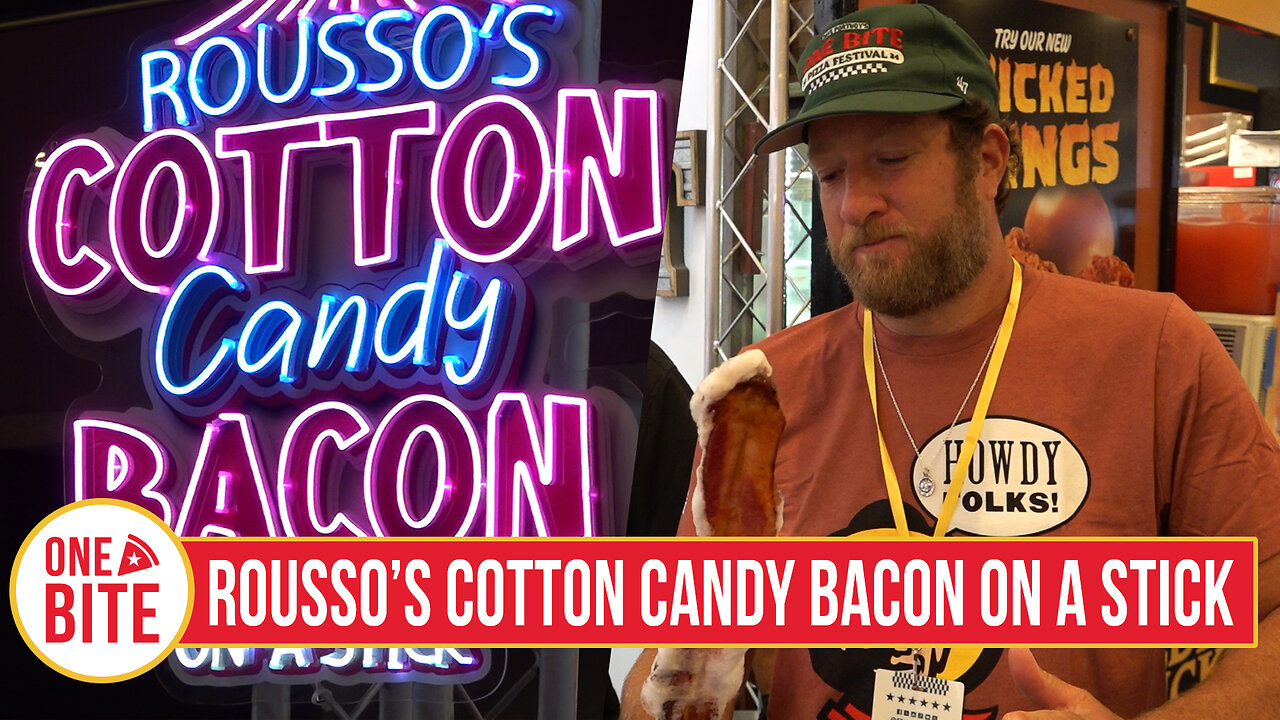 State Fair of Texas Review - Rousso’s Cotton Candy Bacon on a Stick (Dallas, TX)