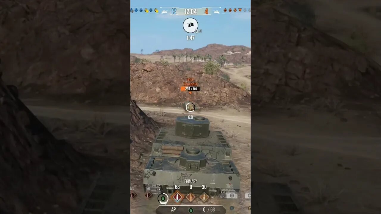 World of Tanks: Got annoyed and just kept driving up on this guy.