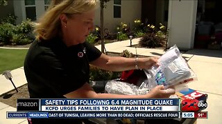 KCFD urges families to have plan in place in case of earthquake